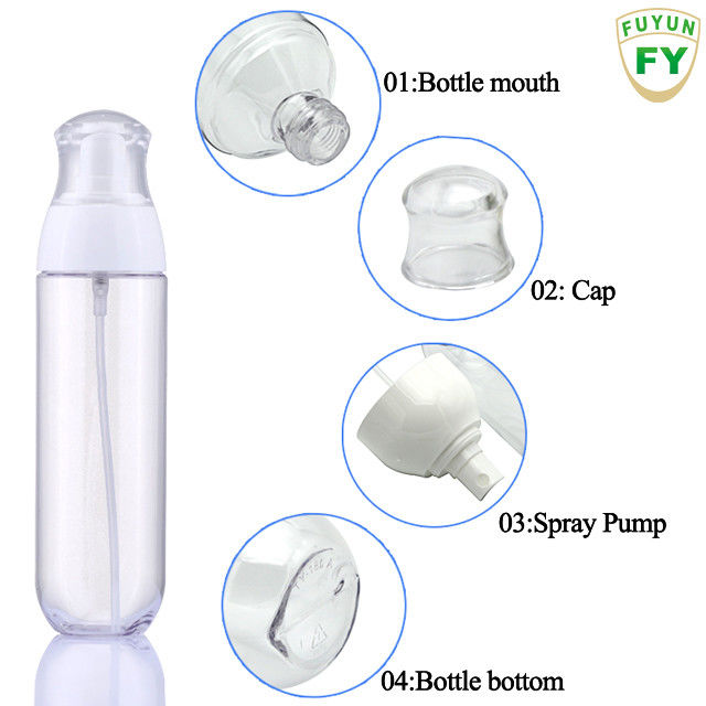 सौंदर्य पैकेजिंग के लिए पीईटीजी प्लास्टिक पंप की बोतलें पारदर्शी: