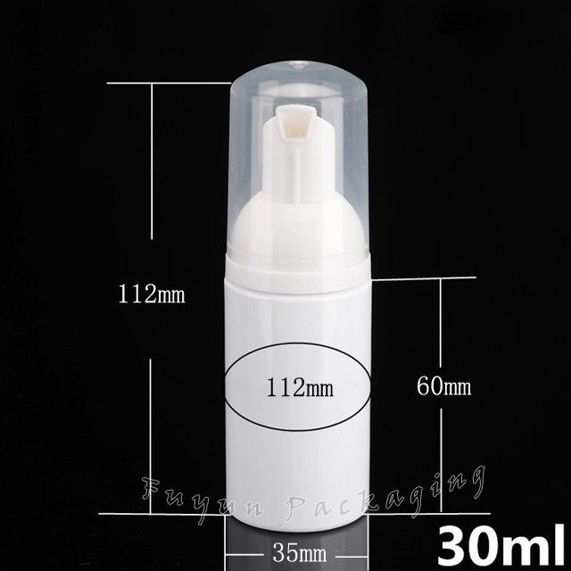 30 मिलीलीटर कॉस्मेटिक पंप डिस्पेंसर, सफेद खाली प्लास्टिक साबुन डिस्पेंसर बोतलें:
