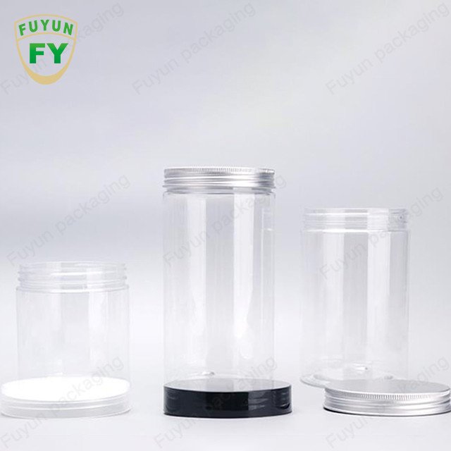 एल्यूमिनियम कैप खाद्य ग्रेड के साथ 30 मिलीलीटर 40 मिलीलीटर 150 मिलीलीटर पारदर्शी प्लास्टिक पैकेजिंग जार