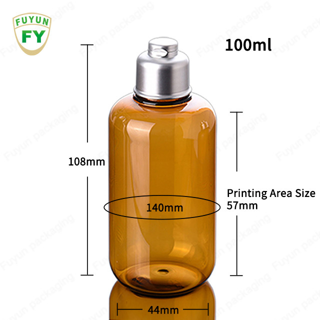 सिल्वर कैप के साथ बीपीए फ्री रीसाइक्टेबल 300 मिलीलीटर टोनर प्लास्टिक की बोतल