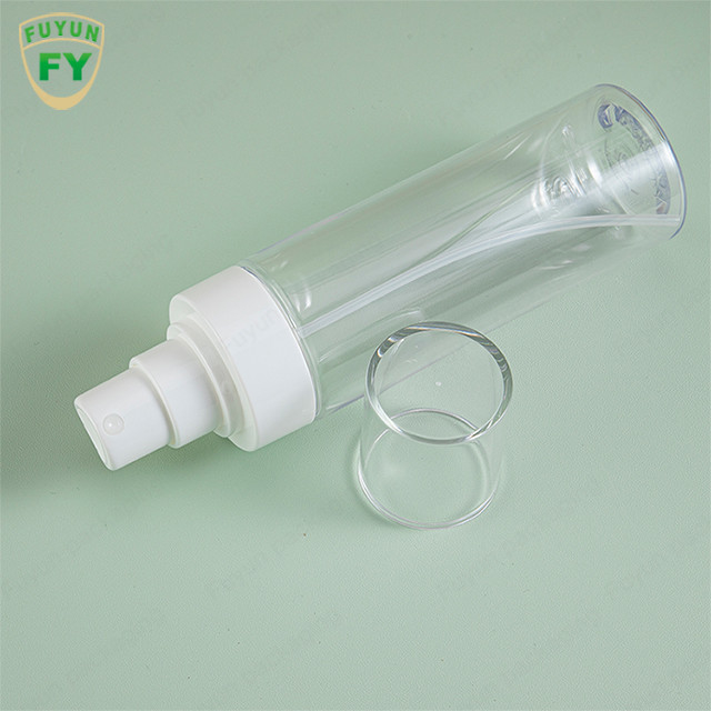 सफेद पंप के साथ 120 मिलीलीटर 150 मिलीलीटर खाली कॉस्मेटिक स्प्रे प्लास्टिक की बोतल
