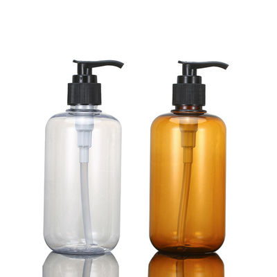 एम्बर खाली प्लास्टिक शैम्पू की बोतलें 6.8oz स्क्रीन प्रिंटिंग