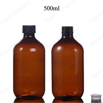 16oz प्लास्टिक सीरम की बोतलें, खाली 500ml एम्बर पालतू बोतलें Pet