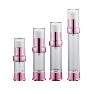 थोक 15ml 30ml 40g 50ml खाली यात्रा मिनी वैक्यूम स्पष्ट दौर वायुहीन लोशन क्रीम प्लास्टिक की बोतल त्वचा की देखभाल के लिए