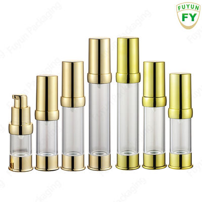 थोक 15ml 30ml 40g 50ml खाली यात्रा मिनी वैक्यूम स्पष्ट दौर वायुहीन लोशन क्रीम प्लास्टिक की बोतल त्वचा की देखभाल के लिए