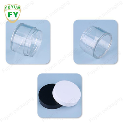 Fuyun 30ml 50ml पालतू प्लास्टिक क्लियर वाइड माउथ आई फेस स्लीप मड क्रीम जार