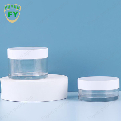 Fuyun 30ml 50ml पालतू प्लास्टिक क्लियर वाइड माउथ आई फेस स्लीप मड क्रीम जार