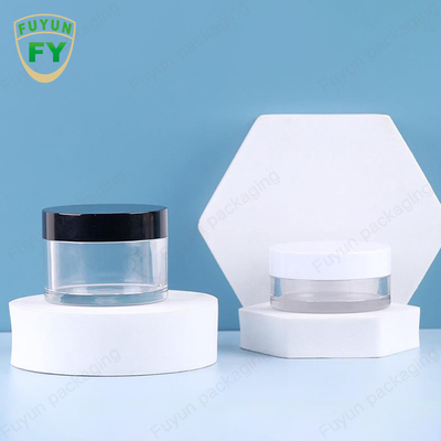 Fuyun 30ml 50ml पालतू प्लास्टिक क्लियर वाइड माउथ आई फेस स्लीप मड क्रीम जार