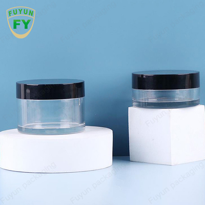 Fuyun 30ml 50ml पालतू प्लास्टिक क्लियर वाइड माउथ आई फेस स्लीप मड क्रीम जार