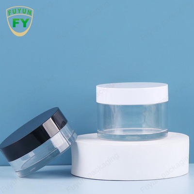 Fuyun 30ml 50ml पालतू प्लास्टिक क्लियर वाइड माउथ आई फेस स्लीप मड क्रीम जार