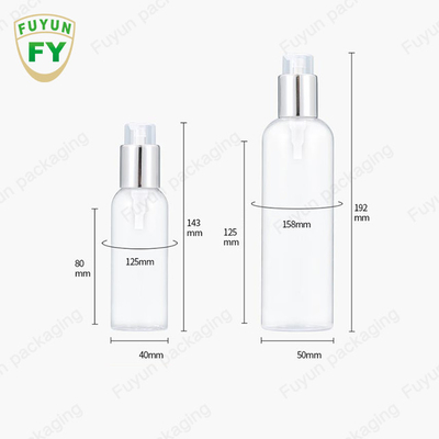 75ml 100ml 250ml प्लास्टिक पंप की बोतलें सीरम टोनर सिल्वर लोशन पंप कंटेनर